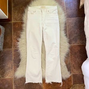 White jeans slight flare